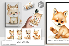 Digital Paper Wolf Wildlife Product Image 1