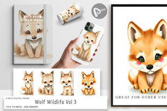 Digital Paper Wolf Wildlife Product Image 1