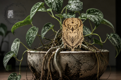 Gothic Plant Stake - Wolf - SVG PNG Laser Cut - Garden Product Image 3