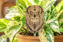 Gothic Plant Stake - Wolf - SVG PNG Laser Cut - Garden Product Image 4