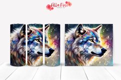 Stained Glass Wolf | 20oz Tumbler Sublimation Product Image 1