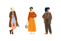 cardigan woman autumn fashion vector Product Image 1