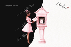 Watercolor Pink Mailbox | Letter Clipart Product Image 2