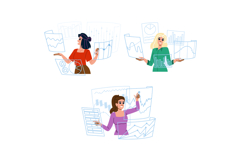 data woman chart vector Product Image 1