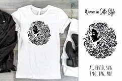 Woman,  celtic,  style,  svg,  folk design, silhouette, laser cut, paper cut,  sublimation,  t-shirt design, mug design, tumbler design, pillow design,  can  glass,  stamp,  stencil,  pet, craft, jpg, svg, pdf, ai, vector, png,