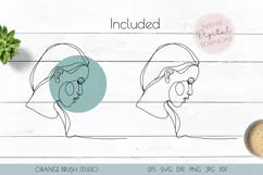 Woman Face SVG PNG Design One Line Drawing Monoline SVG