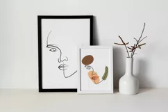 Abstract Woman Face Line Art SVG, sublimation design Product Image 2