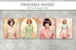 Woman 60&#039;s Fashion Printable Paper Product Image 2