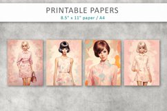 Woman 60&#039;s Fashion Printable Pages Product Image 2
