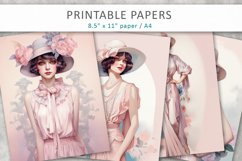 Woman 20&#039;s Fashion Printable Paper Product Image 1