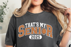 Varsity Football Mom Sweatshirt | That's My Senior SVG PNG Product Image 3