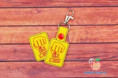 Woman Hero Girl Power ITH Snaptab Keyfob Design Product Image 1