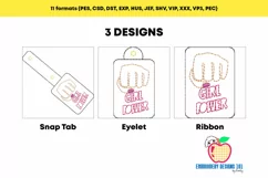 Woman Hero Girl Power ITH Snaptab Keyfob Design Product Image 2