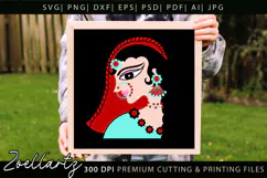 Indian Bride SVG PNG EPS DXF Cut Files Woman Illustration Product Image 9