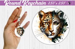 Round keychain sublimation | Strong woman Product Image 1