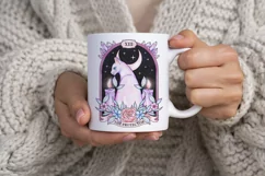 Cat sublimation design - witchy tarot cards png Product Image 3