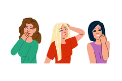 chuckle woman laughing vector Product Image 1