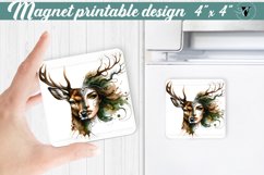 Square Magnet | Strong woman Product Image 1