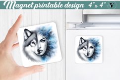 Square Magnet | Strong woman Product Image 1