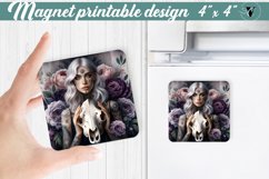 Square Magnet | Strong woman Product Image 1
