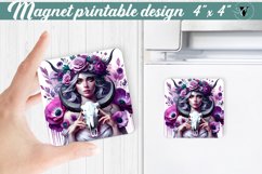 Square Magnet | Strong woman Product Image 1