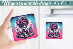 Square Magnet | Strong woman Product Image 1