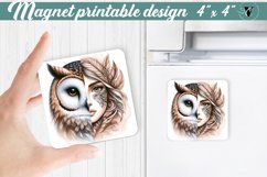 Square Magnet | Strong woman Product Image 1