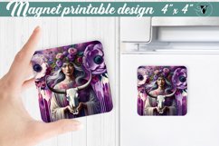 Square Magnet | Strong woman Product Image 1