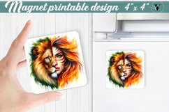 Square Magnet | Strong woman Product Image 1