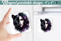Square Magnet | Strong woman Product Image 1