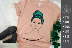 messy bun cricut