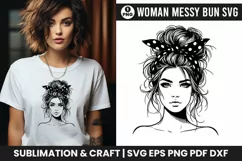 woman messy bun 