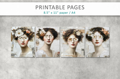 vintage woman portrait collage pages Product Image 2