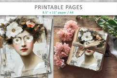 vintage woman portrait collage pages Product Image 3