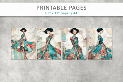 woman mixed media collage, creative paper Product Image 2