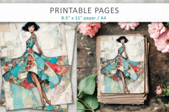 woman mixed media collage, creative paper Product Image 1