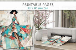 woman mixed media collage, creative paper Product Image 3