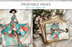 woman mixed media collage, creative paper Product Image 4