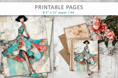 woman mixed media collage, creative paper Product Image 5