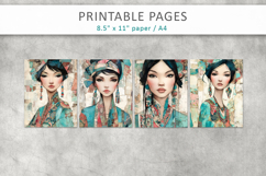 woman mixed media collage, junk journal kit Product Image 2