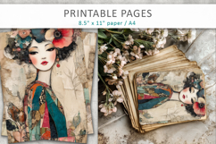 woman mixed media collage, feminine artwork Product Image 4