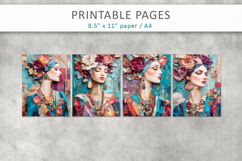 woman mixed media collage, grunge textures Product Image 2