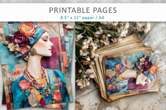 woman mixed media collage, grunge textures Product Image 4