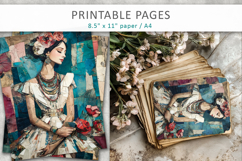 woman mixed media collage, collage backgrounds Product Image 4