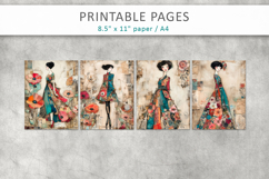 woman mixed media collage, retro collage Product Image 2