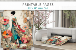 woman mixed media collage, retro collage Product Image 4