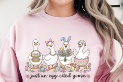 Just An Egg-cited Goose png | Silly Goose Preppy Easter Product Image 4