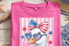 4th of July Goose Girl PNG | Coquette Patriotic Duck Design Product Image 4