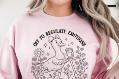 Off to Regulate Emotions SVG PNG Funny Goose Scooter Design Product Image 2