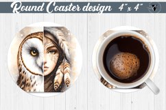 Round Coaster | Strong woman Product Image 1
